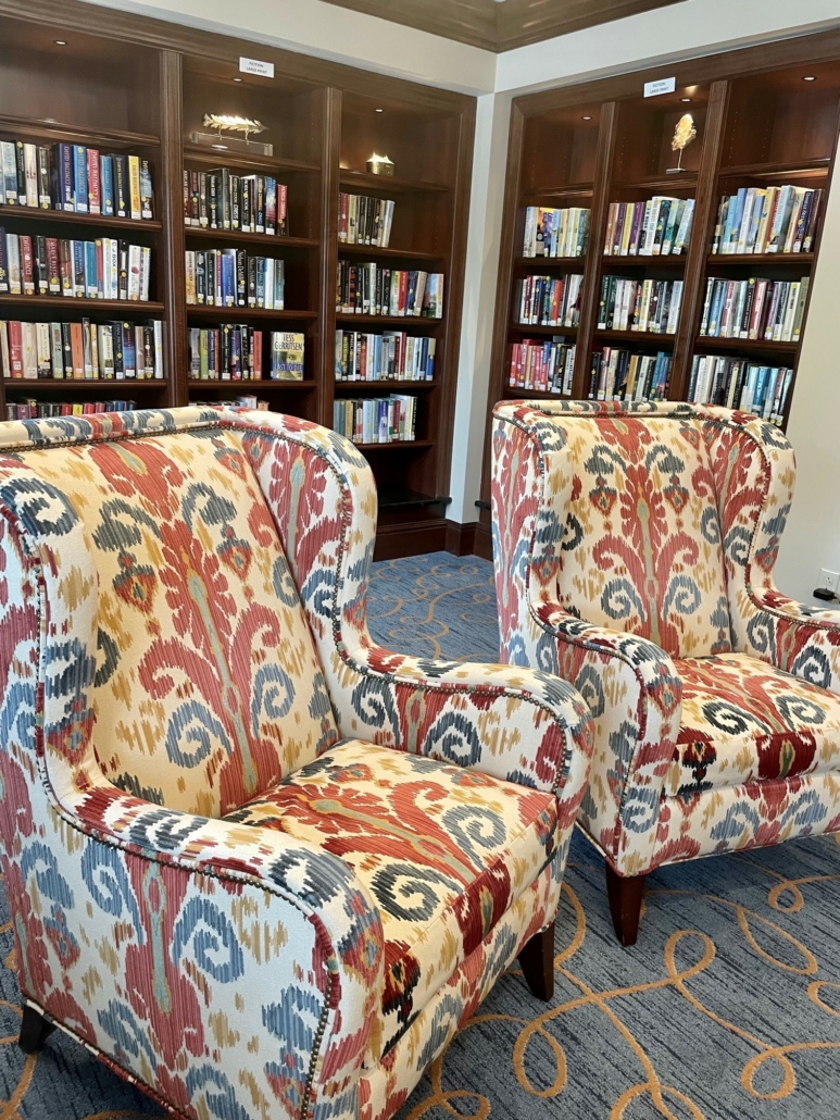 chairs in Roland Park Place library