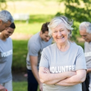 group of senior volunteers