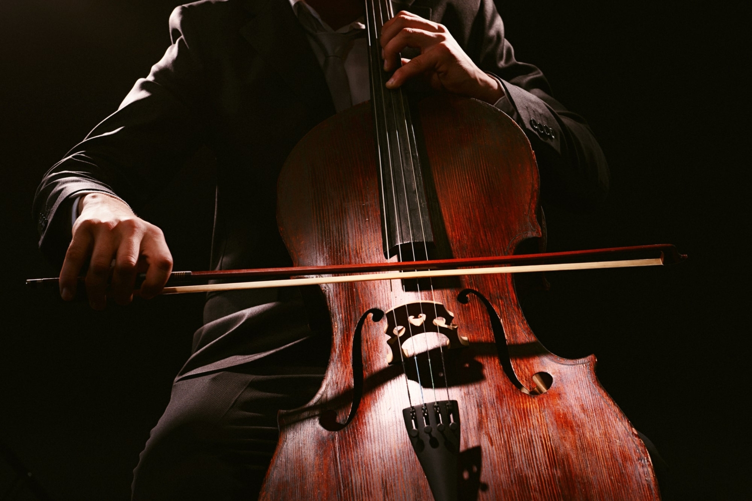 person playing cello