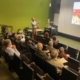 art professor giving lecture to audience